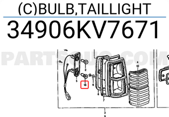 Honda 34906KV7671 (C)BULB,TAILLIGHT