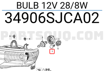 Honda 34906SJCA02 BULB 12V 28/8W
