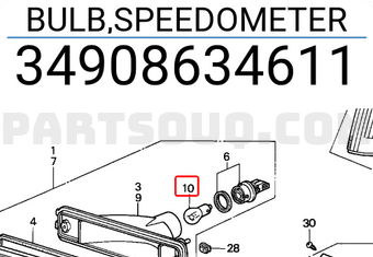 Honda 34908634611 BULB,SPEEDOMETER