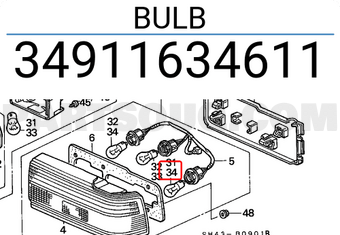Honda 34911634611 BULB