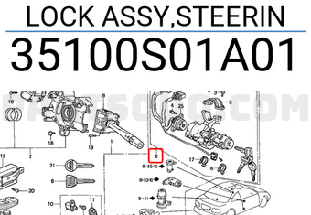 Honda 35100S01A01 LOCK ASSY,STEERIN