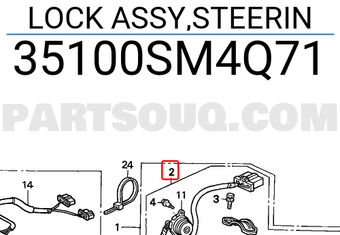 Honda 35100SM4Q71 LOCK ASSY,STEERIN