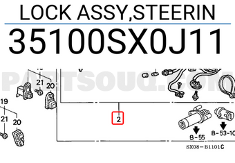 Honda 35100SX0J11 LOCK ASSY,STEERIN