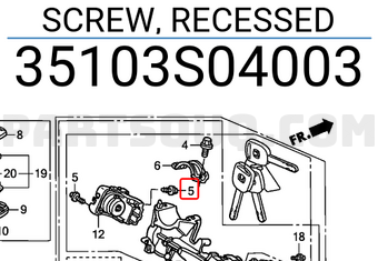 Honda 35103S04003 SCREW, RECESSED