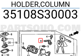 Honda 35108S30003 HOLDER,COLUMN