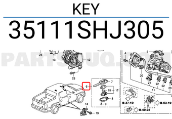 Honda 35111SHJ305 KEY