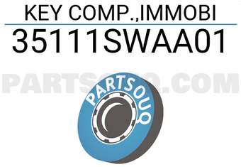 Honda 35111SWAA01 KEY COMP.,IMMOBI