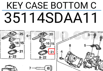 Honda 35114SDAA11 KEY CASE BOTTOM C