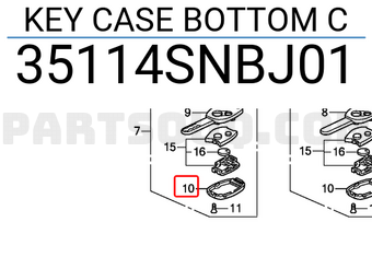 Honda 35114SNBJ01 KEY CASE BOTTOM C
