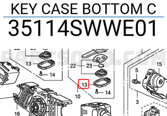Honda 35114SWWE01 KEY CASE BOTTOM C