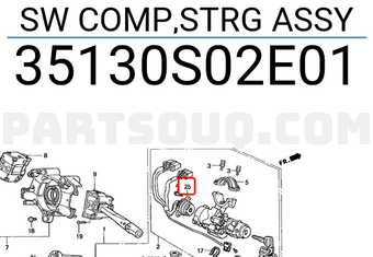 Honda 35130S02E01 SW COMP,STRG ASSY