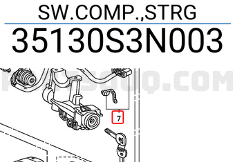 Honda 35130S3N003 SW.COMP.,STRG