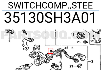Honda 35130SH3A01 SWITCHCOMP.,STEE