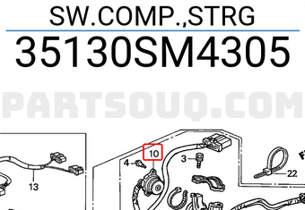 Honda 35130SM4305 SW.COMP.,STRG