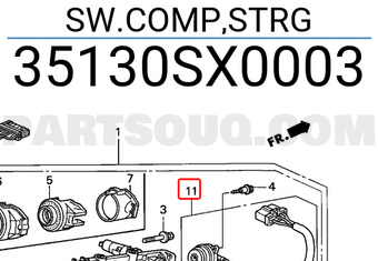 Honda 35130SX0003 SW.COMP,STRG
