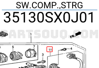 Honda 35130SX0J01 SW.COMP.,STRG