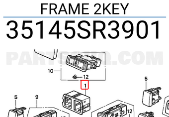 Honda 35145SR3901 FRAME 2KEY