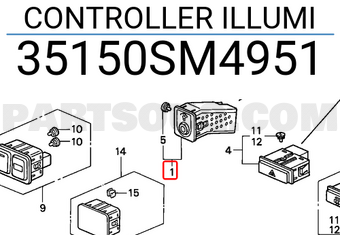 Honda 35150SM4951 CONTROLLER ILLUMI