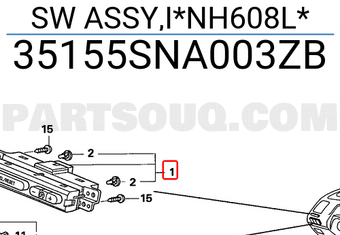 Honda 35155SNA003ZB SW ASSY,I*NH608L*