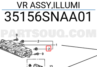 Honda 35156SNAA01 VR ASSY,ILLUMI
