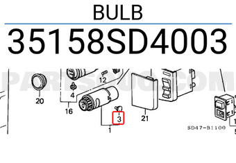 Honda 35158SD4003 BULB