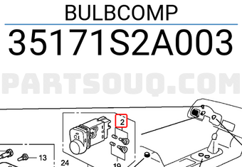 Honda 35171S2A003 BULBCOMP
