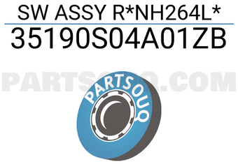 Honda 35190S04A01ZB SW ASSY R*NH264L*