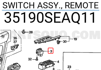 Honda 35190SEAQ11 SWITCH ASSY., REMOTE