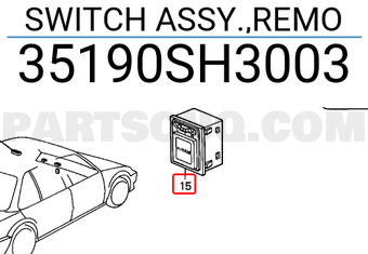Honda 35190SH3003 SWITCH ASSY.,REMO