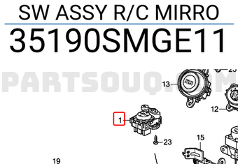 Honda 35190SMGE11 SW ASSY R/C MIRRO