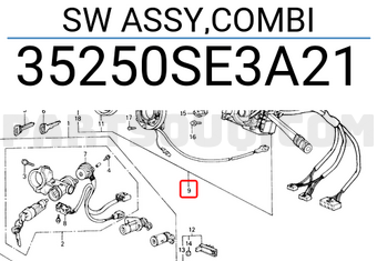 Honda 35250SE3A21 SW ASSY,COMBI