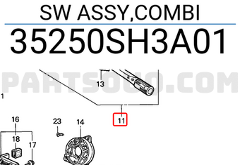 Honda 35250SH3A01 SW ASSY,COMBI