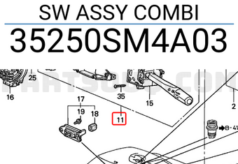 Honda 35250SM4A03 SW ASSY COMBI