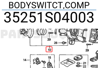 Honda 35251S04003 BODYSWITCT,COMP