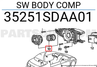 Honda 35251SDAA01 SW BODY COMP