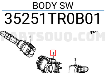 Honda 35251TR0B01 BODY SW