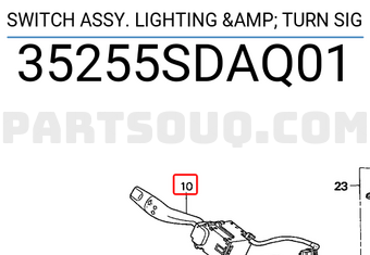 Honda 35255SDAQ01 SWITCH ASSY. LIGHTING & TURN SIG