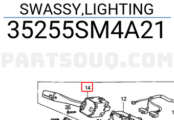 Honda 35255SM4A21 SWASSY,LIGHTING