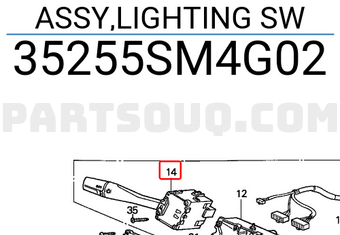Honda 35255SM4G02 ASSY,LIGHTING SW