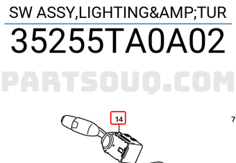 Honda 35255TA0A02 SW ASSY,LIGHTING&TUR