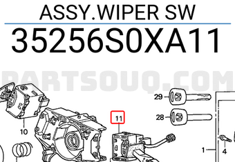 Honda 35256S0XA11 ASSY.WIPER SW