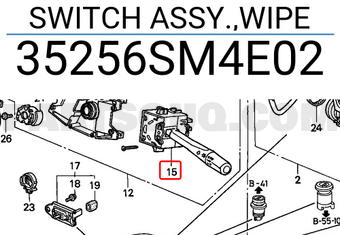 Honda 35256SM4E02 SWITCH ASSY.,WIPE
