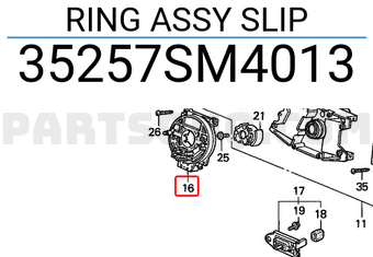 Honda 35257SM4013 RING ASSY SLIP