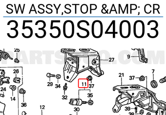 Honda 35350S04003 SW ASSY,STOP & CR