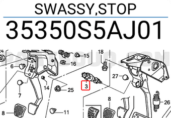Honda 35350S5AJ01 SWASSY,STOP