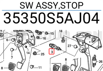 Honda 35350S5AJ04 SW ASSY,STOP