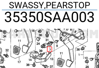 Honda 35350SAA003 SWASSY,PEARSTOP
