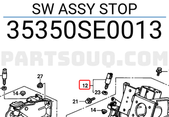 Honda 35350SE0013 SW ASSY STOP