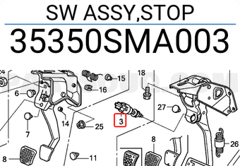 Honda 35350SMA003 SW ASSY,STOP