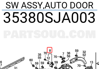 Honda 35380SJA003 SW ASSY,AUTO DOOR
